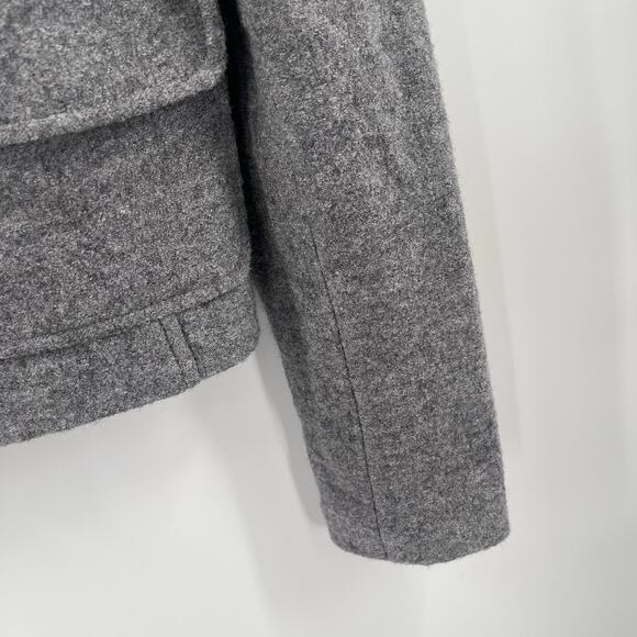 ANN TAYLOR Blazer Size Medium Wool Blend Gray Business Casual Office Work Career - Picture 10 of 13